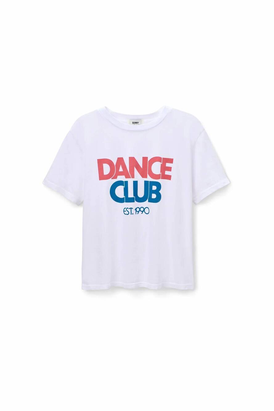 NEW SUNNY SOMEWHERE women's dance club everyday tee in white